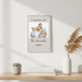 Calendario Custom Photo Calendar, Rustic Wall Design