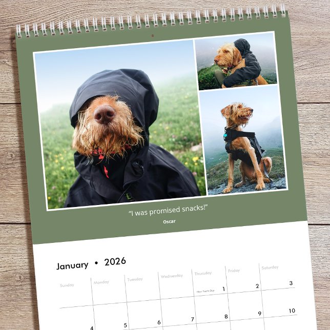 Calendario Custom Photo Family Quotes & Funny Sayings 2026 (Subido por el creador)