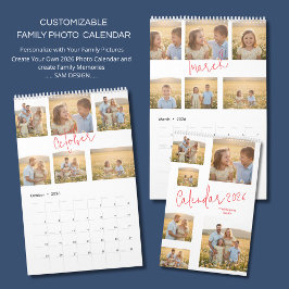 Calendario Custom Yearly Wall Calendar with Your Pictures