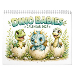 Calendario Cute Baby Dinos Eclosionando – Dinosaurios 2027 