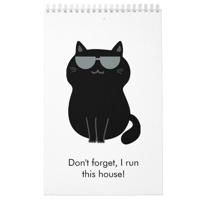 Calendario Cute Cat - I run this house now!  (Tapa)