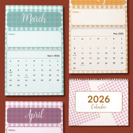 Calendario Cute & Colorful 2026 Calendar