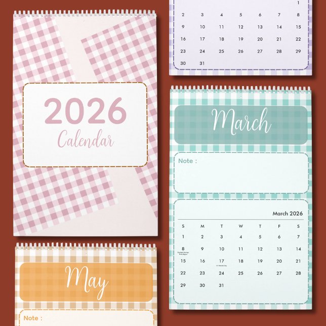 Calendario Cute & Colorful 2026 Calendar (Subido por el creador)