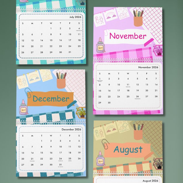 Calendario Cute Colorful 2026 Calendar (Subido por el creador)