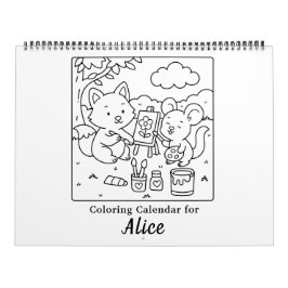 Calendario Cute Friends Coloring Calendar