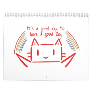 Calendario Cute Minimalist Cat Illustration 