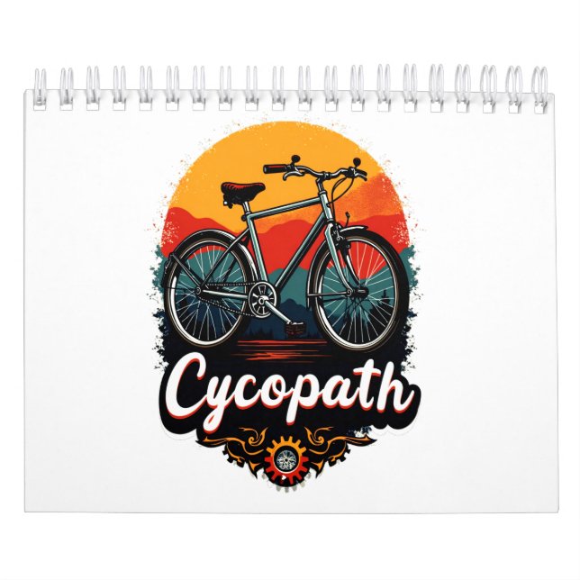 Calendario Cycopath: Bicicleta energética y gráfico de puesta (Tapa)