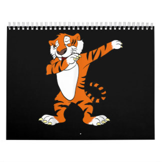 Calendario Dabbing Cute Tiger Animal Fiesta