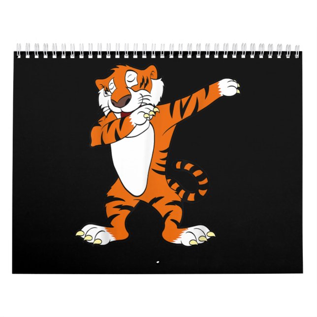 Calendario Dabbing Cute Tiger Animal Fiesta (Tapa)