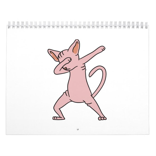 Calendario Dabbing Sphynx Cat (Tapa)
