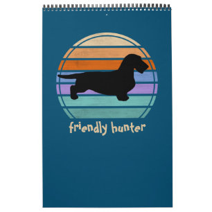 Calendario Dachshund Pelo Tosco - Silueta 1