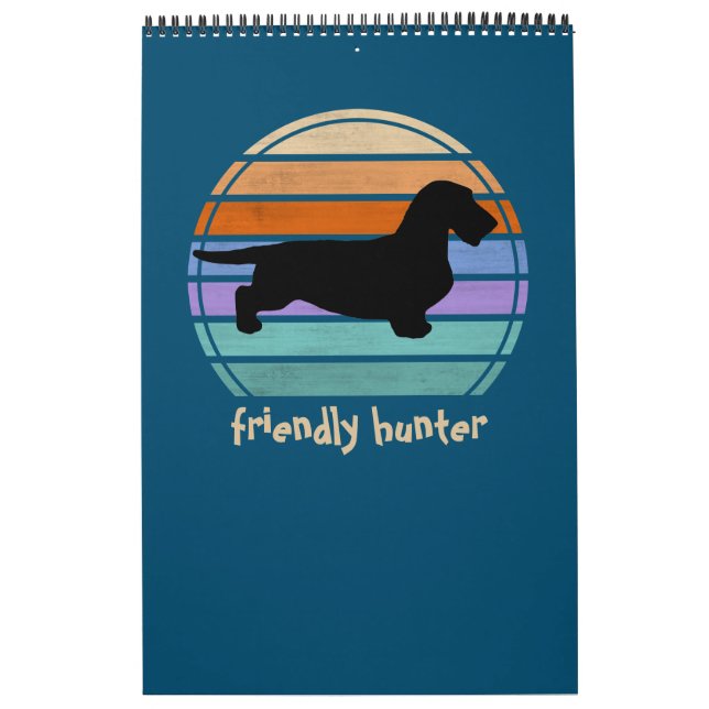 Calendario Dachshund Pelo Tosco - Silueta 1 (Tapa)