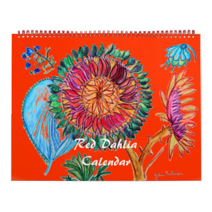 Calendario Dahlia Rojo