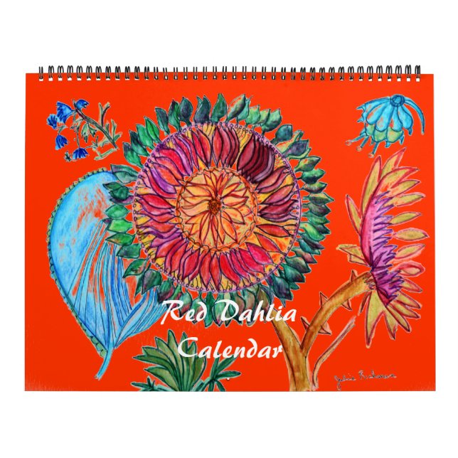 Calendario Dahlia rojo 2 (Tapa)