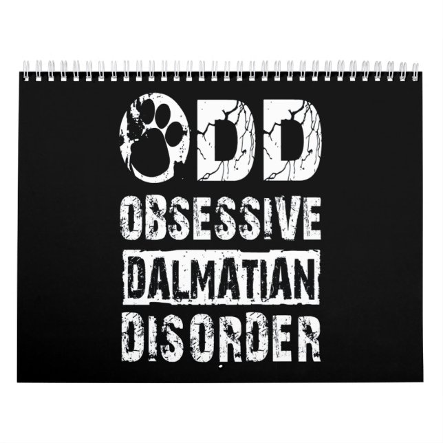 Calendario Dalmatian Gift | Extraño Trastorno Dalmático Obses (Tapa)
