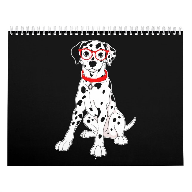 Calendario Dalmatian Gift | Gafas de gafas dálmatas (Tapa)