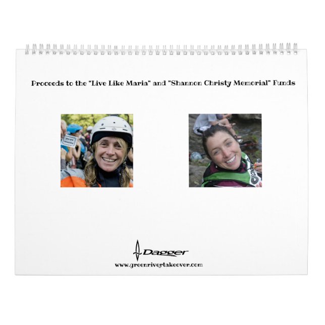 Calendario Damas de los verdes (Reverso)