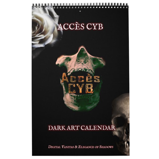 Calendario Dark Art Wall Calendar – Vertical Format (Tapa)
