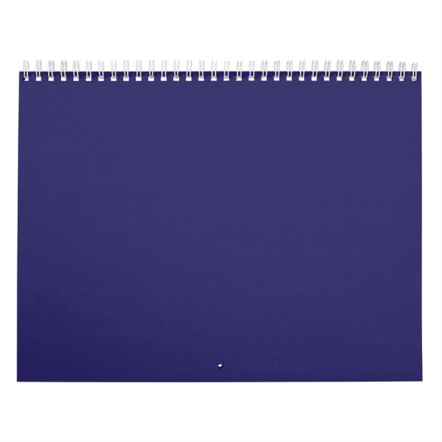 Calendario Dark Blue Solid Background | Elegant Minimal Look (Tapa)