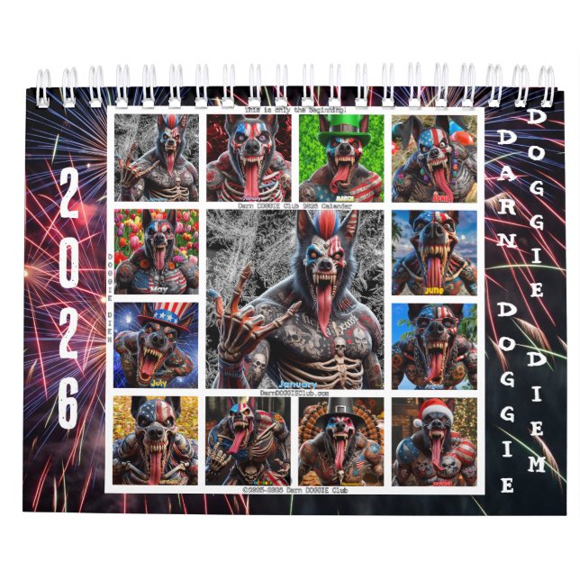 Calendario DarnDOGGIEClub 2026 Calendar (Reverso)