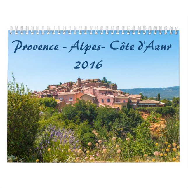 Calendario d'Azur 2016 de Calendrier Provence-Alpes-Côte (Tapa)
