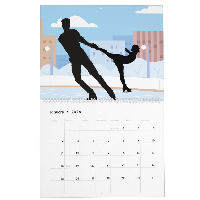 Calendario de 12 meses (Jan 2026)