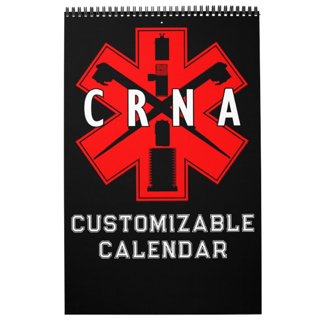 Calendario de 12 meses de anestesia CRNA (Tapa)