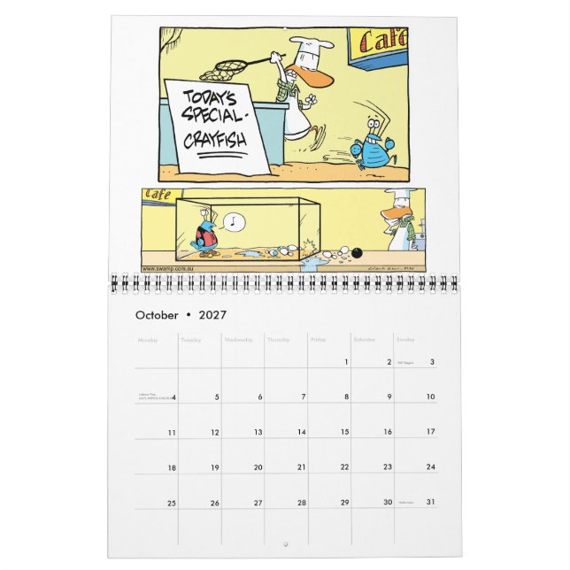Calendario de 12 meses de animales Personalizados  (Oct 2027)