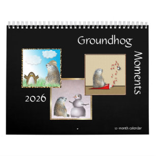 Calendario de 12 meses de Groundhog Moments 2017