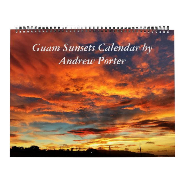 Calendario de 12 meses de Guam Sunsets (Tapa)