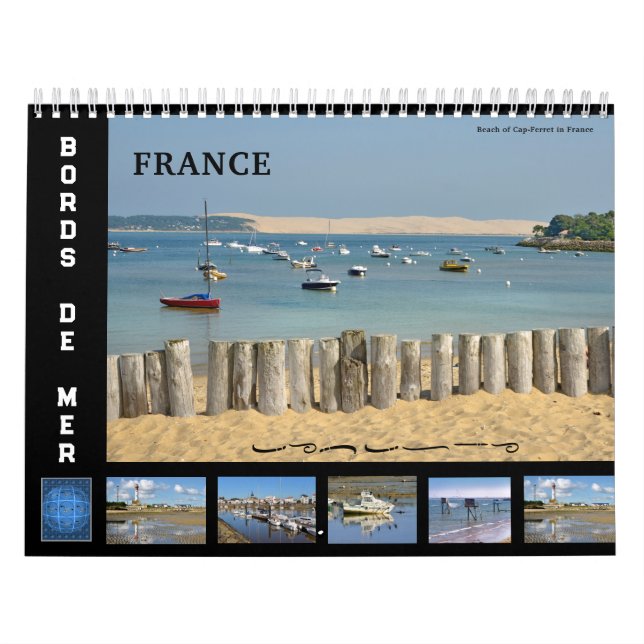 Calendario de 12 meses de la costa de Francia (Tapa)