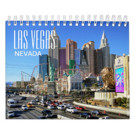 Calendario de 12 meses de Las Vegas