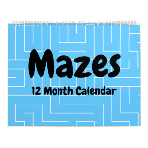 Calendario de 12 meses de Mazes