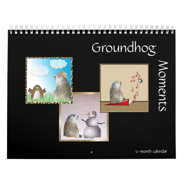 Calendario De 12 Meses De Momentos De Groundhog (Tapa)
