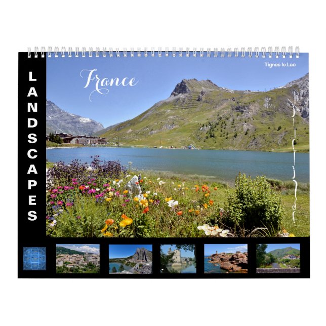 Calendario de 12 meses de paisajes de Francia (Tapa)