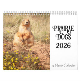 Calendario de 12 meses de Prairie Dog 2026