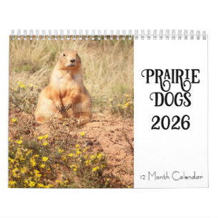 Calendario de 12 meses de Prairie Dog 2026