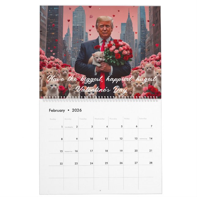 Calendario de 12 meses del presidente Donald J. Tr (Feb 2026)