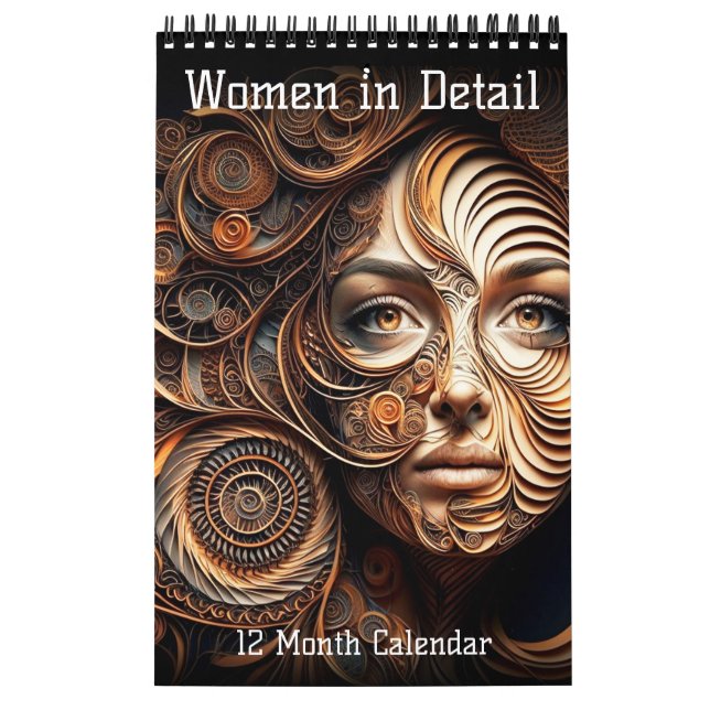 Calendario de 12 meses para mujeres en detalle (pá (Tapa)