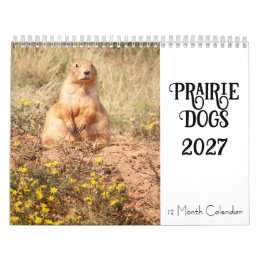 Calendario de 12 Meses Perro de la Pradera 2027