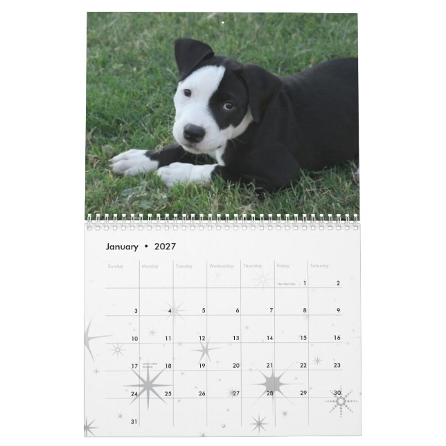 Calendario de 2009 perritos (Jan 2027)