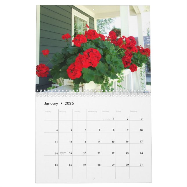 Calendario de 2012 flores (Jan 2026)