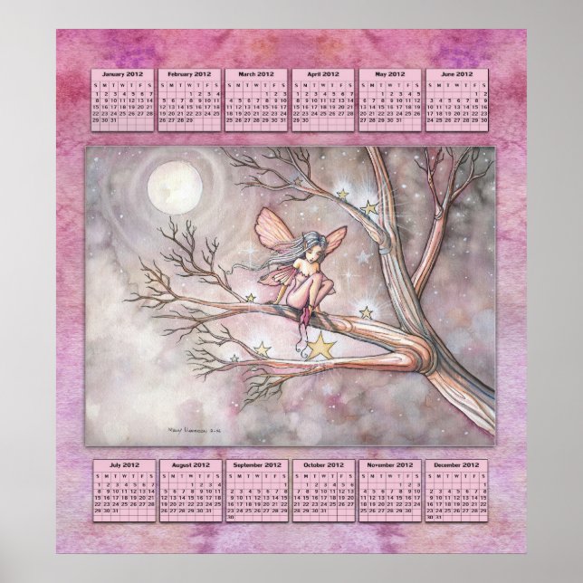 Calendario de 2012 Hada Póster para Niñas Pequeñas (Frente)