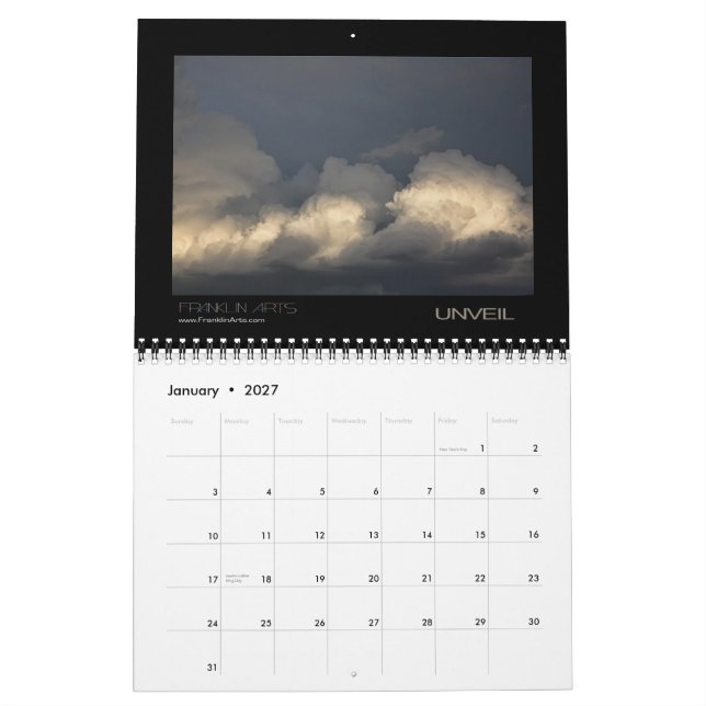 Calendario de 2012 paisajes (Jan 2027)