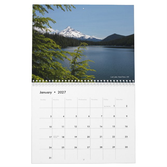 Calendario de 2013 paisajes (Jan 2027)