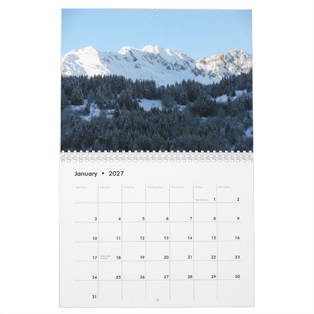 Calendario de 2014 montañas (Jan 2027)