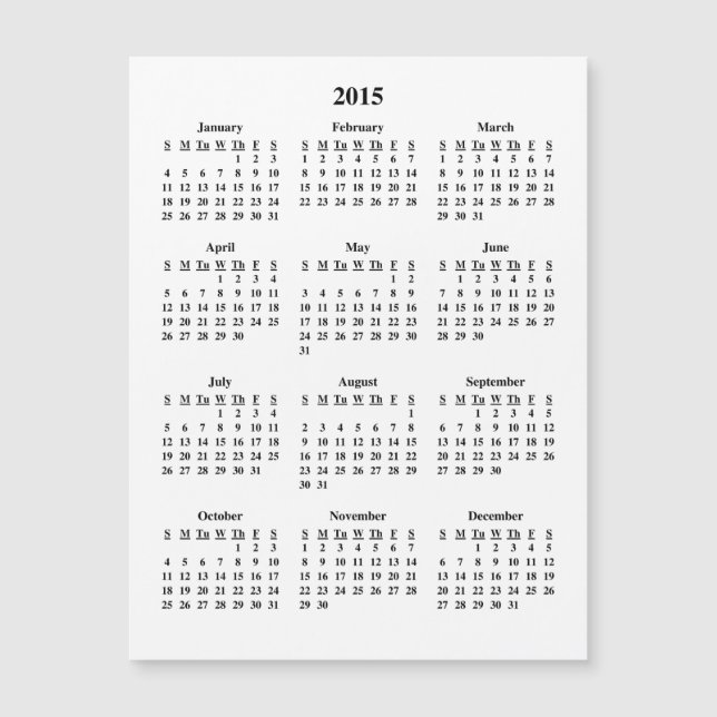 Calendario de 2015 (Anverso)
