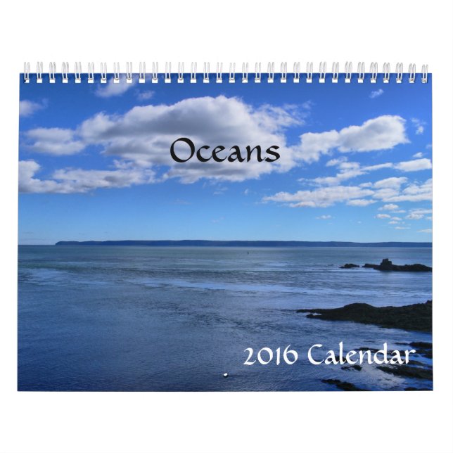 Calendario de 2016 océanos del calendario (Tapa)