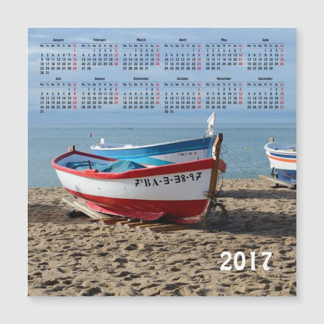 calendario de 2017 barcos (Anverso)