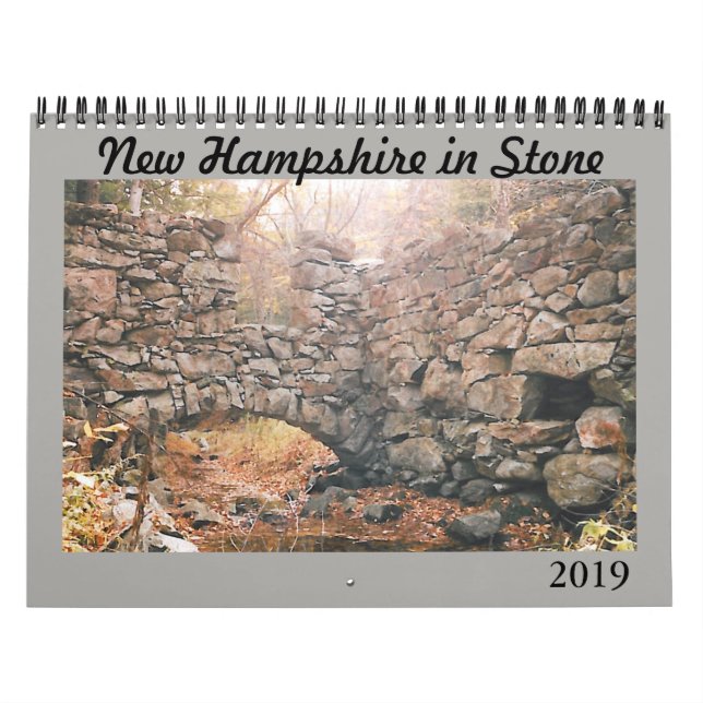 Calendario de 2019 "New Hampshire in Stone" (Tapa)